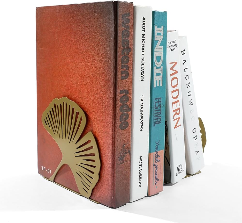 Ginkgo Leaf Metal Bookend / Big Ginkgo Leaf