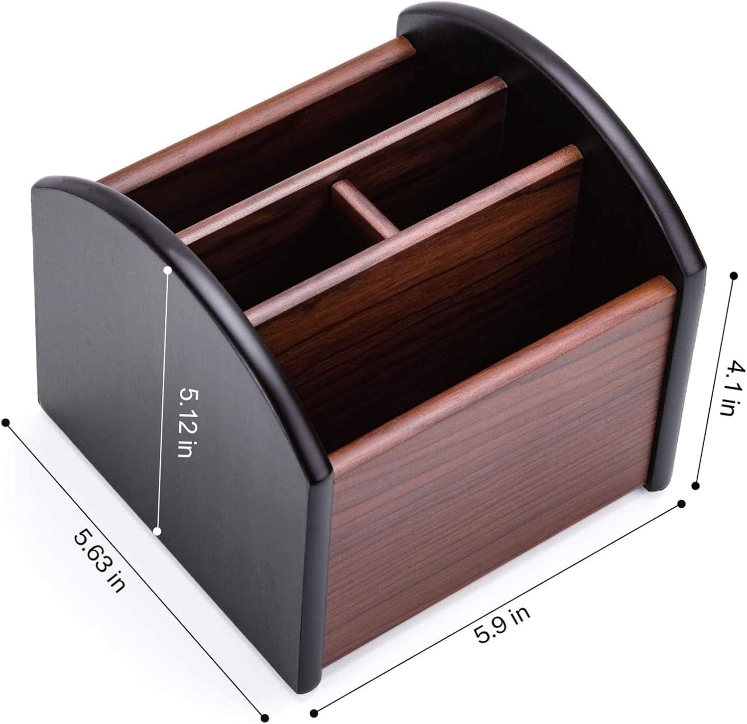 Wooden Desk Organizer / Remote Control Holder Caddy