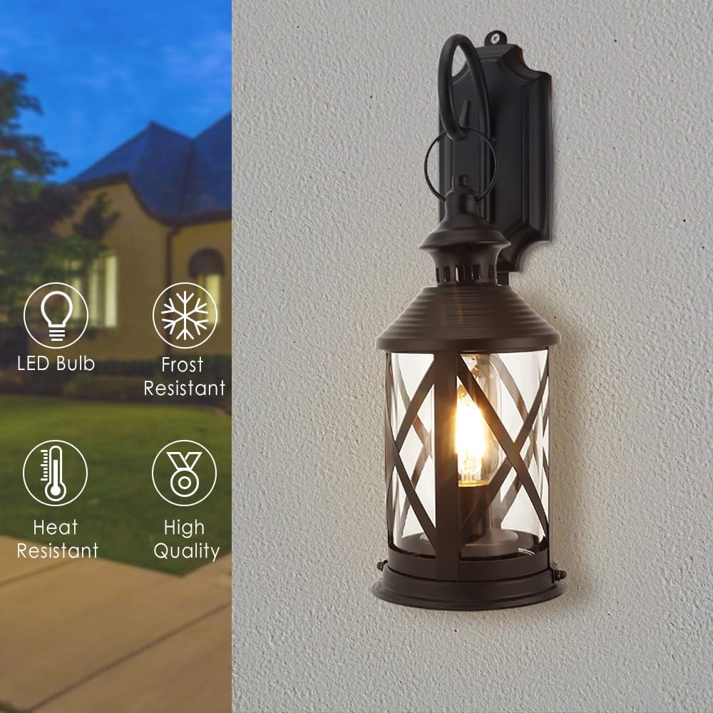 TRIROCKS Battery Powered Metal Lamp 10'' Tall Decorative Cordless Table Lamps LED Edison Lights Hanging Lamps with