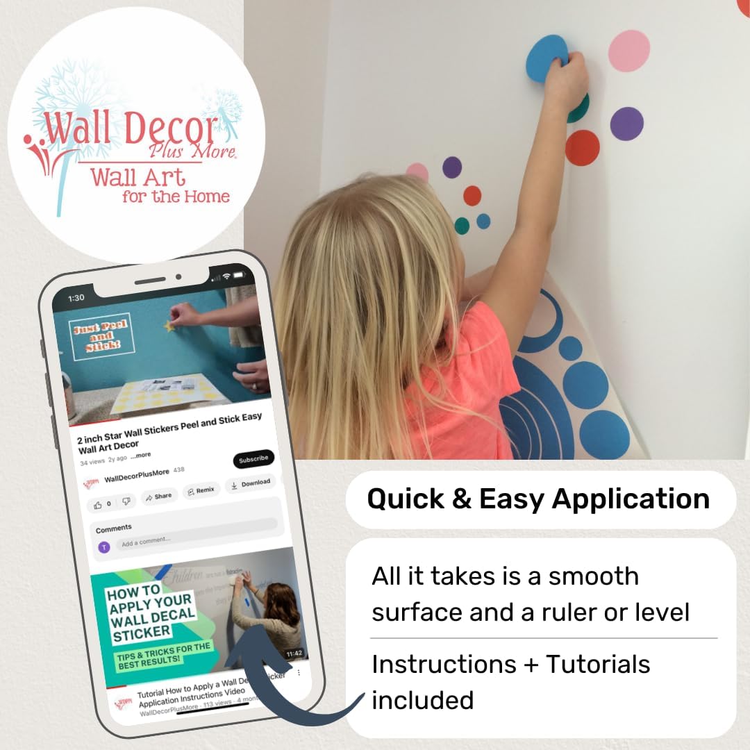 Wall Vinyl Sticker Decal Circles / Teal / 11 Inch
