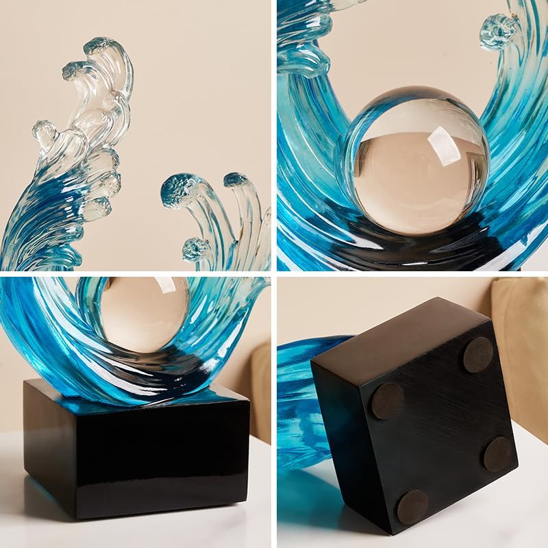 Modern Abstract Decorative Style Statue / A / Light-blue