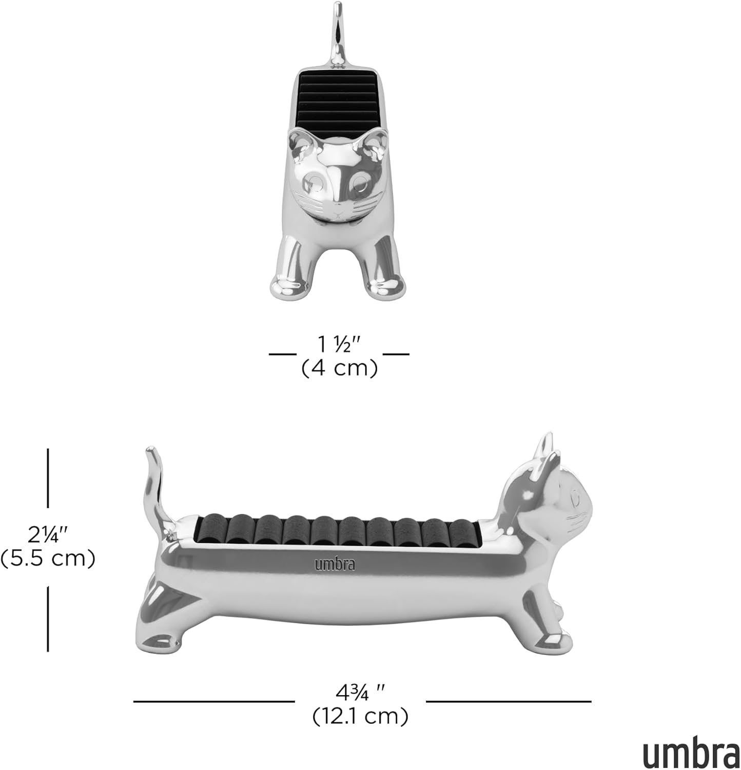 Ring Holder / Gift for Pet Kitty Kitten Lover / Chrome / Ali Cat