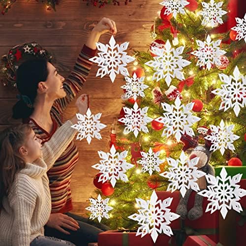 3D Christmas Snowflakes 18PCS Large Ornaments Hanging Decorations