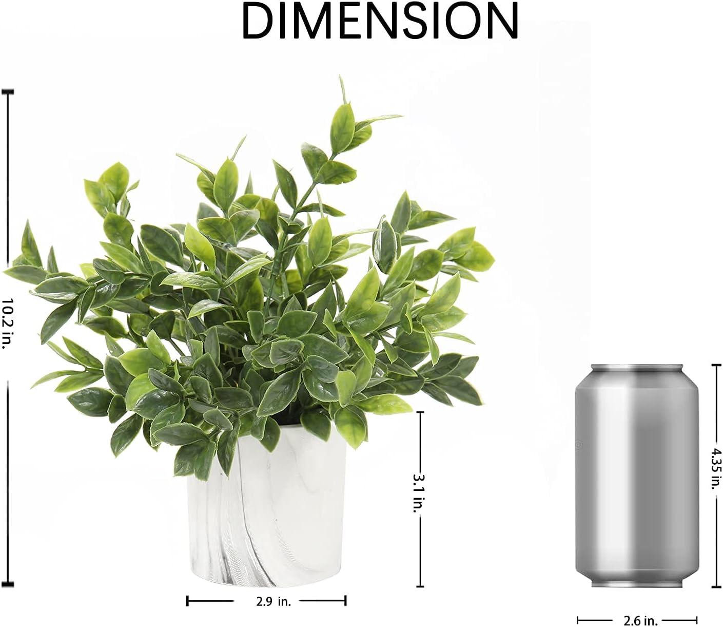 Faux Plants Indoor Artificial Mini Potted Plants Plastic Green Plant Small Fake Plants / Green-#9