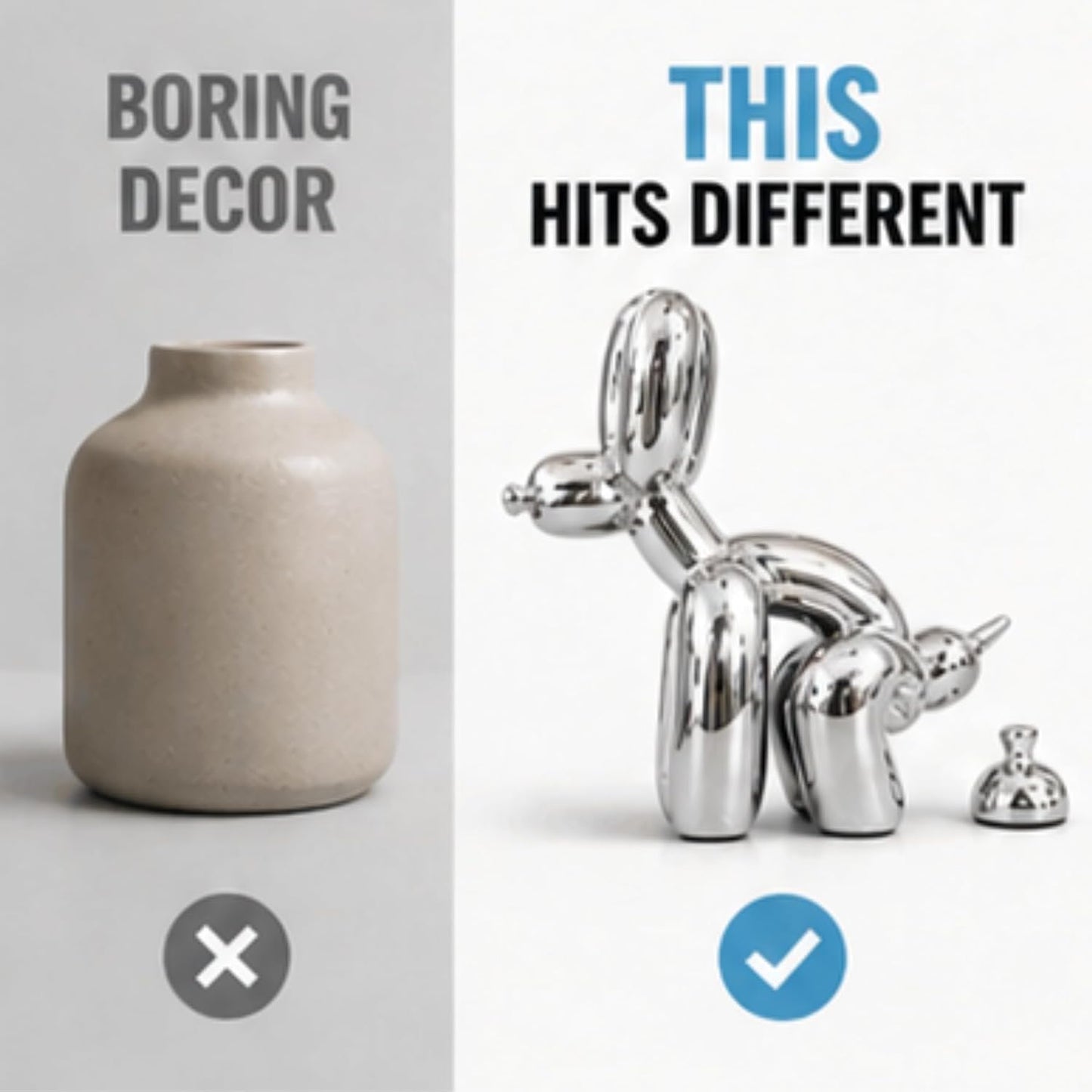 Funny Desk Decor / Silver