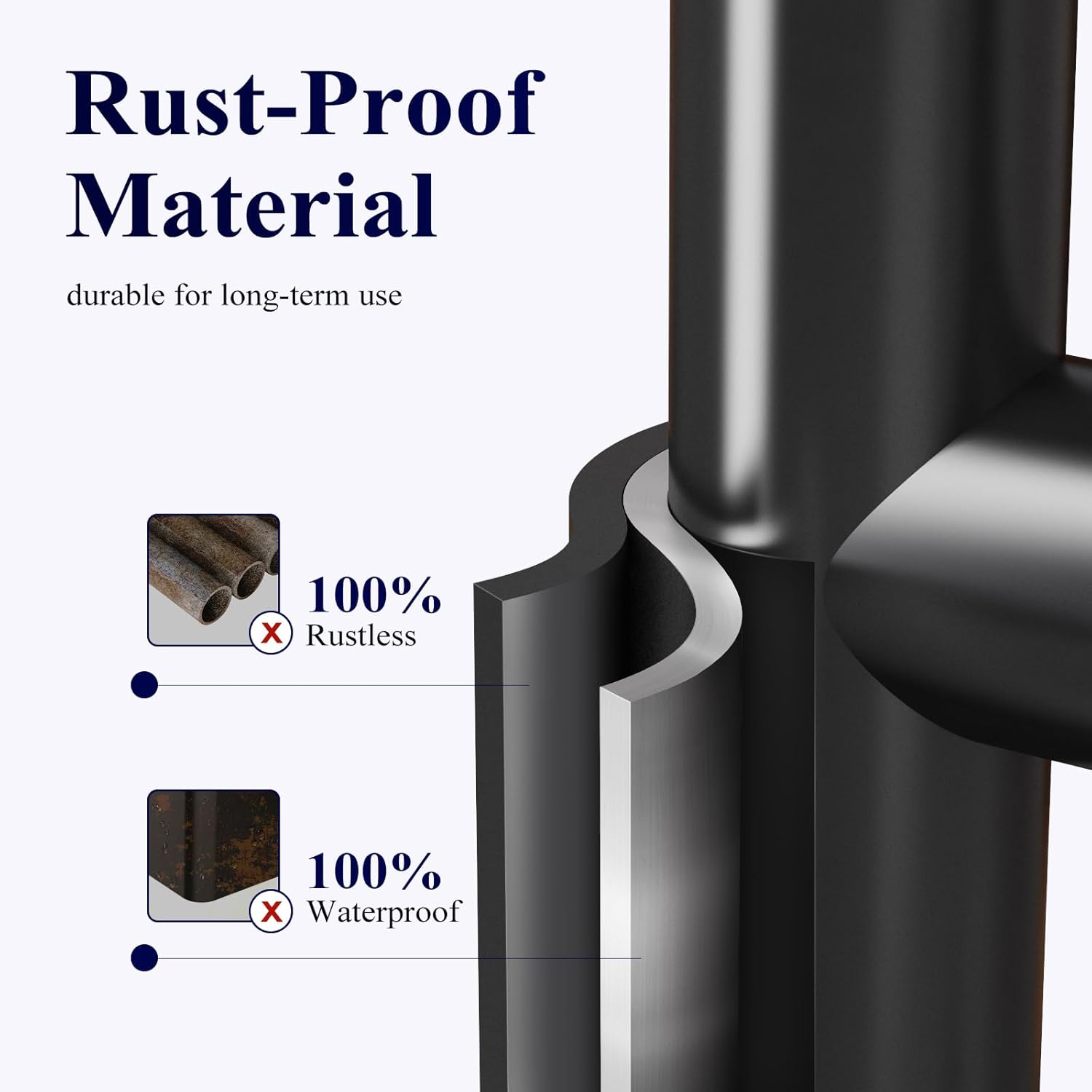 Kitsure Toilet Paper Holder Free Standing – Rustproof Metal Toilet Paper Stand for 4 Rolls with Anti-Slip Base and