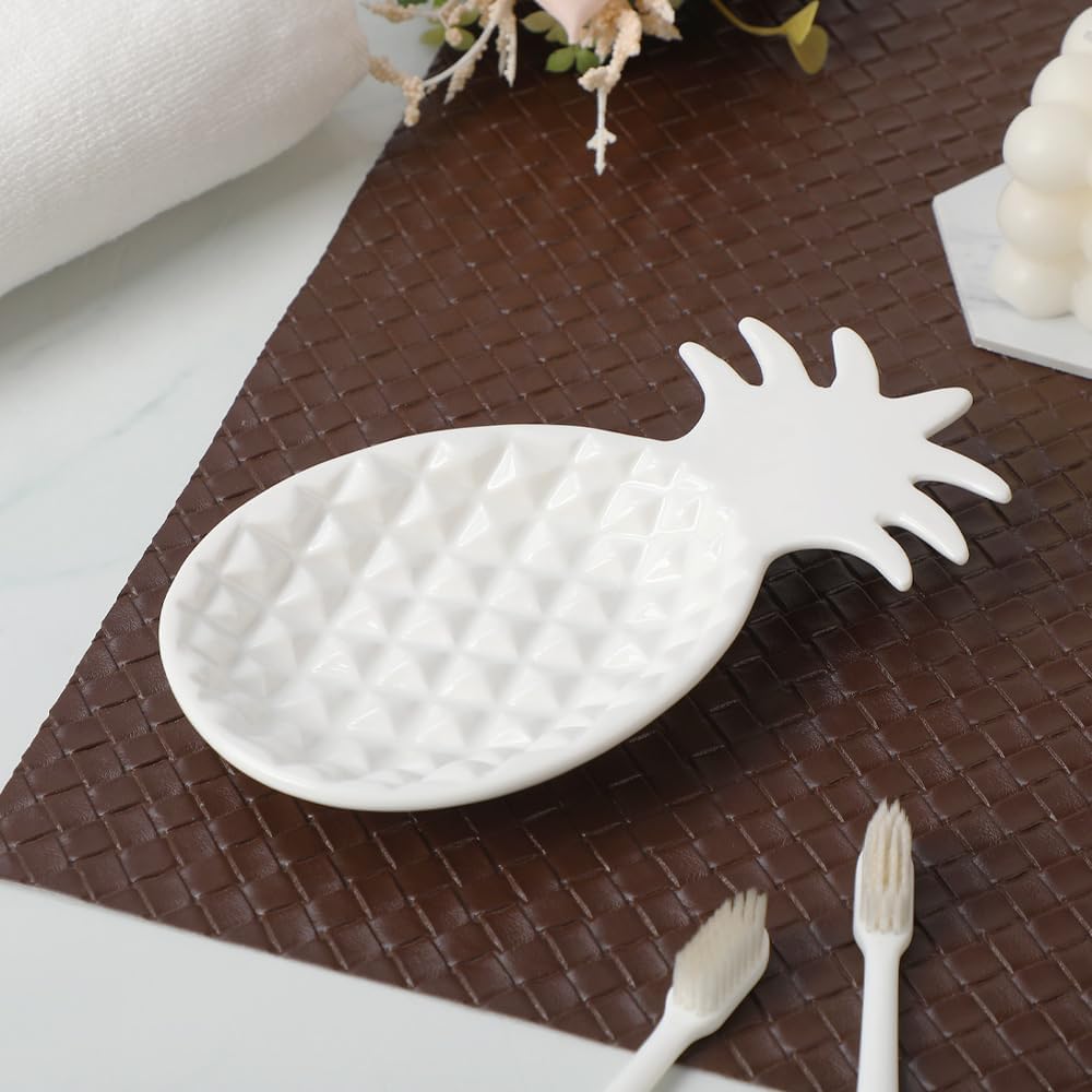 Decorative Ceramic Tray / White