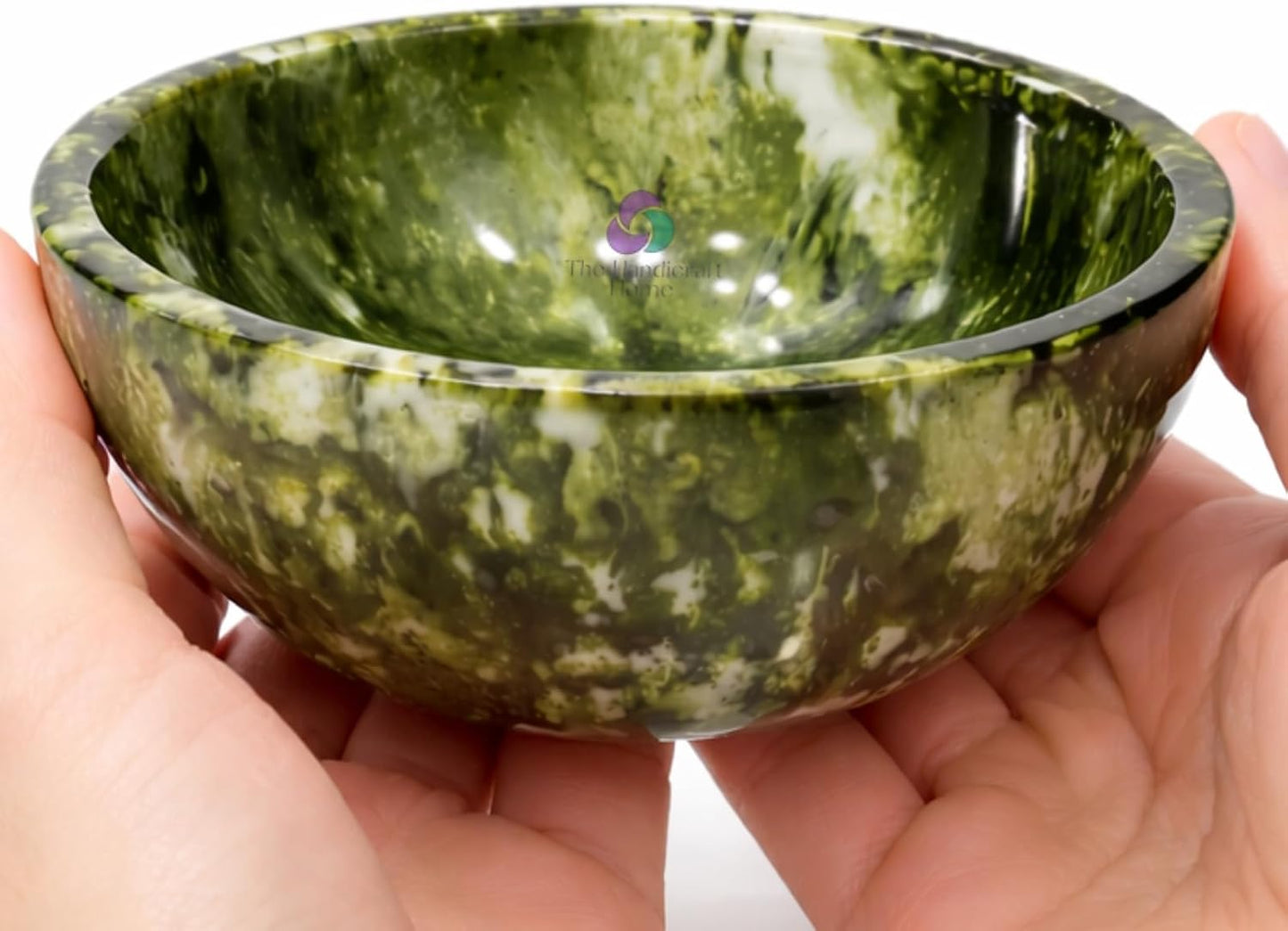 Elegant Handcrafted Resin Bowl / Green Onyx