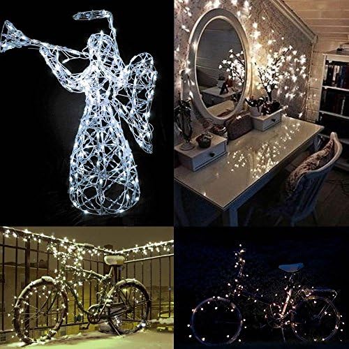 Lomotech Solar Fairy Lights Outdoor, 2 Pack Total 66ft 200 LED,White