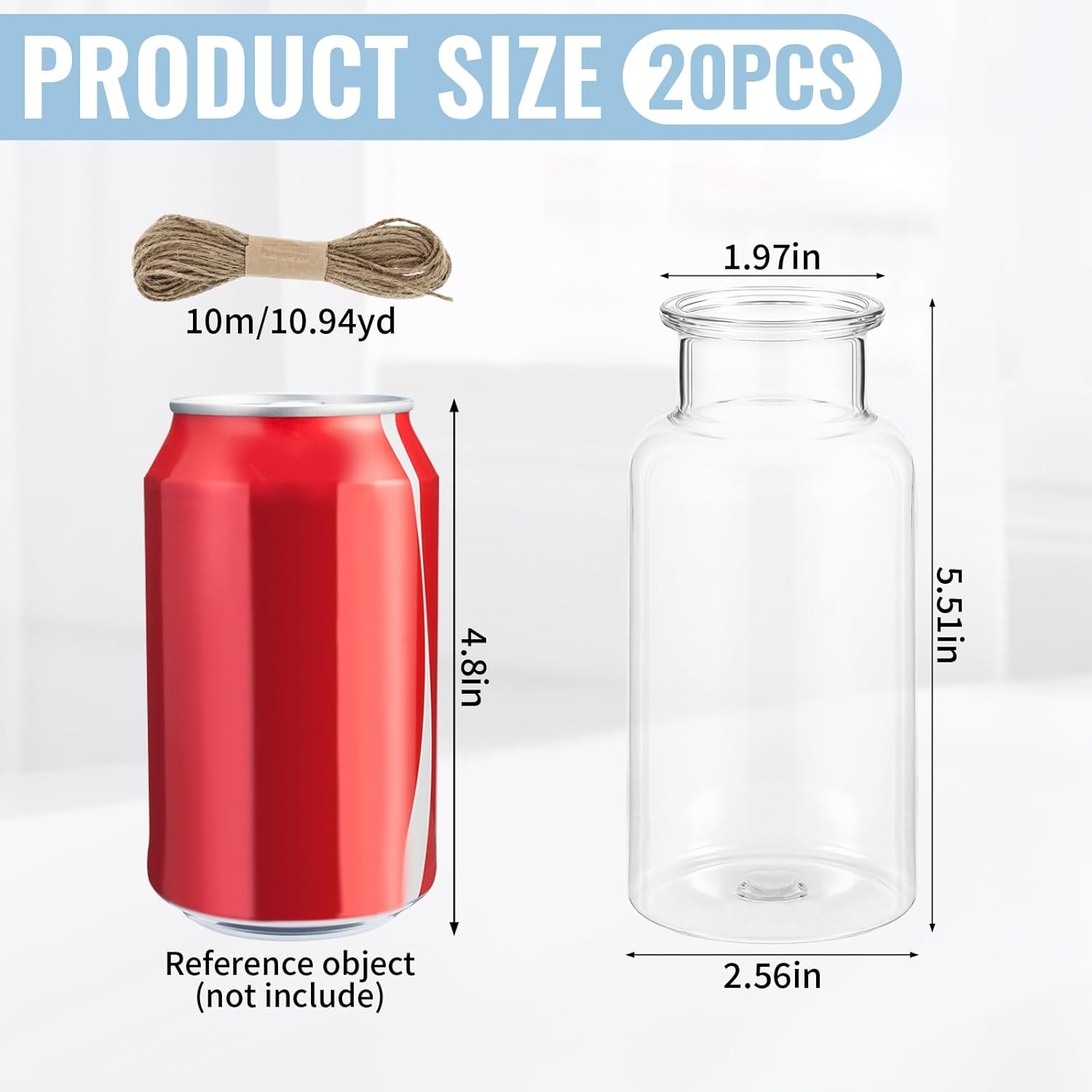 Mini Bottle Vase / Clear / Set of 20