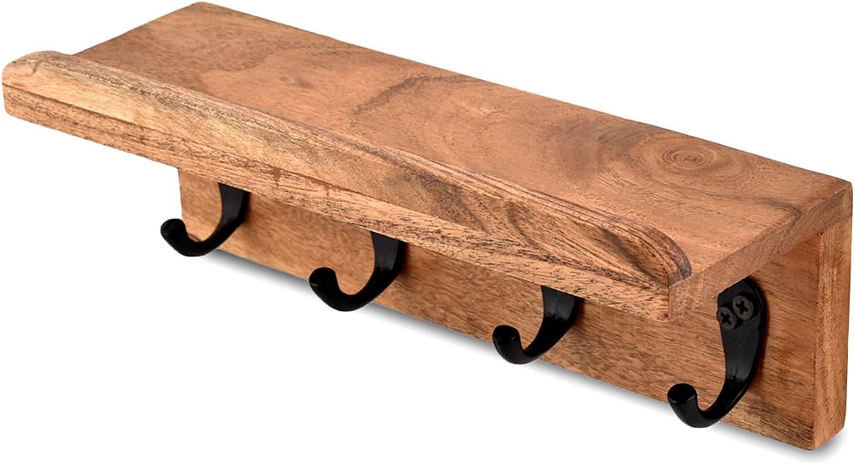 Acacia Wood Rustic Key Holder