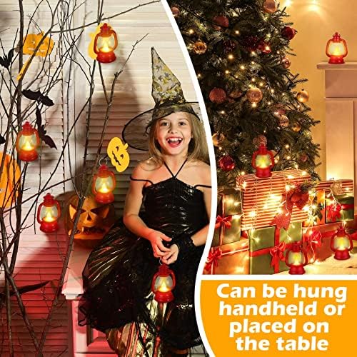Ferraycle 12 Pcs Mini Lanterns Bulk 4 Inch Red Lamp Table Centerpieces