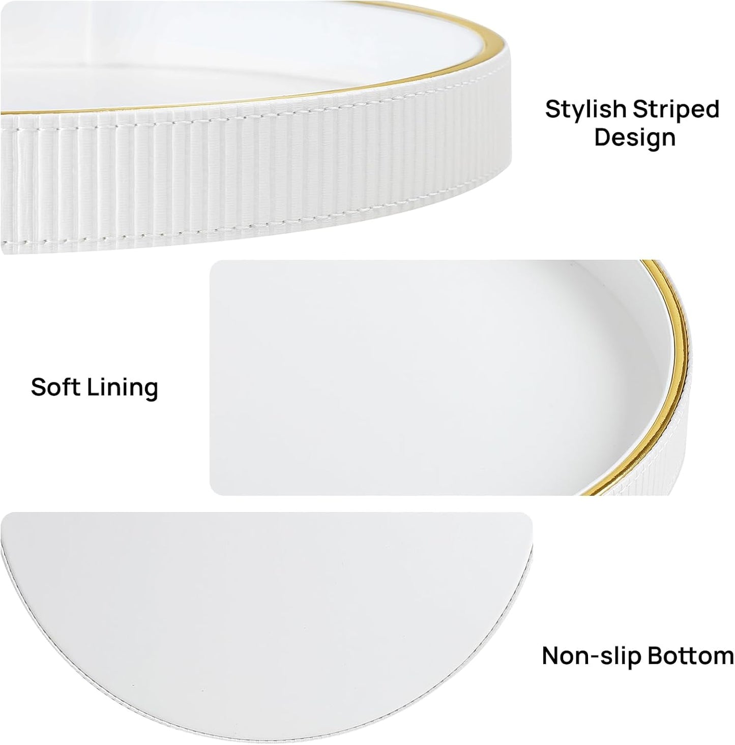 Round Decorative Tray / White