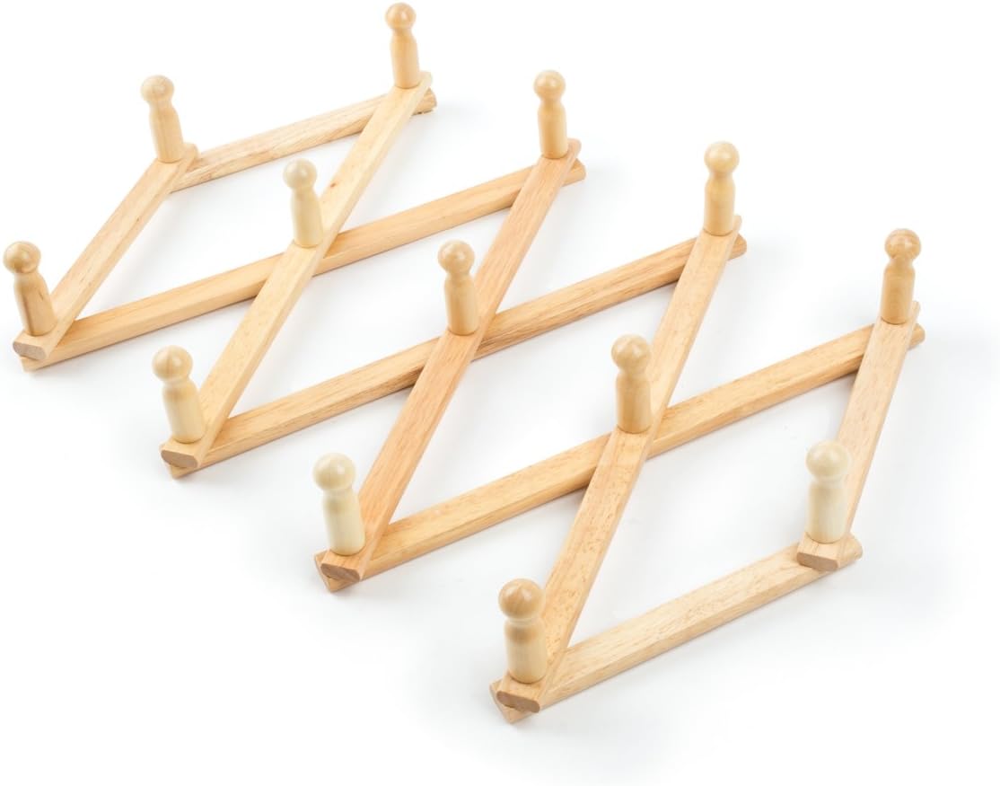 Fox Run Expanding Beechwood Coffee Mug Wall Rack
