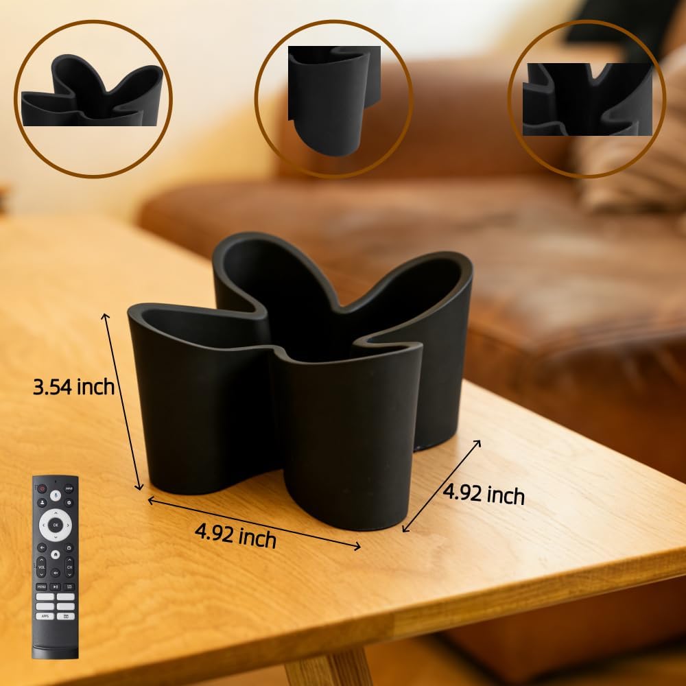 Flower Shape Remote Control Holder / Black