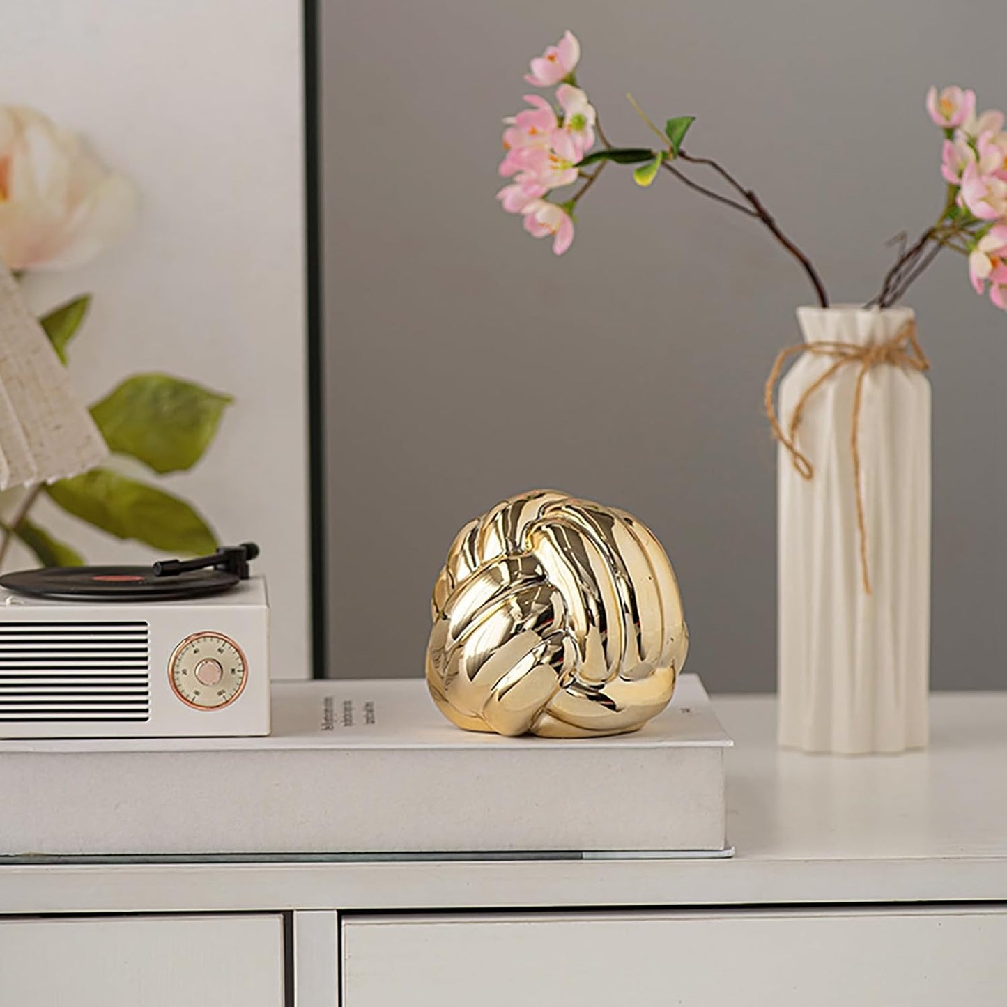 Ceramic Knot Statues Home Decor / 2.55 x 2.3 / Small / Gold