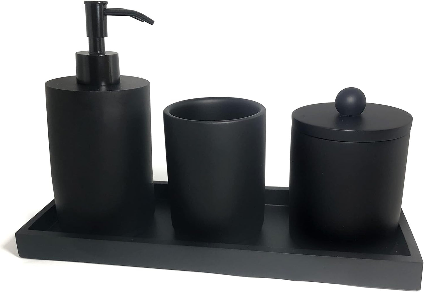 Candles / Resin Bathroom Vanity Tray / Rectangle / Matte Black