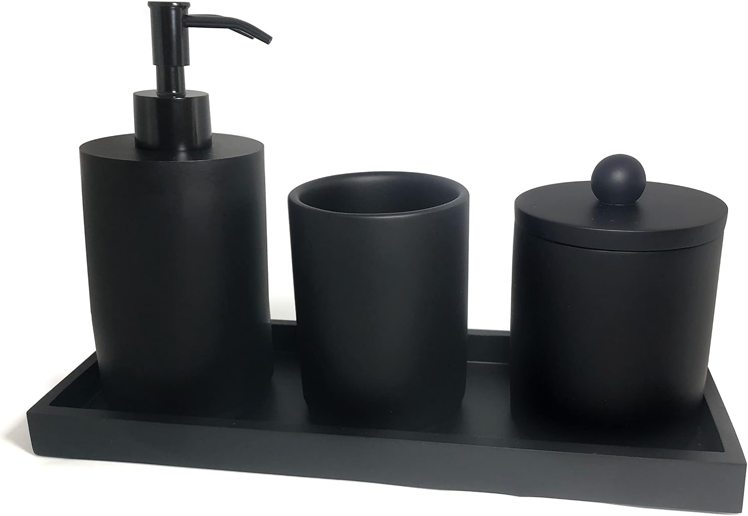 Candles / Resin Bathroom Vanity Tray / Rectangle / Matte Black