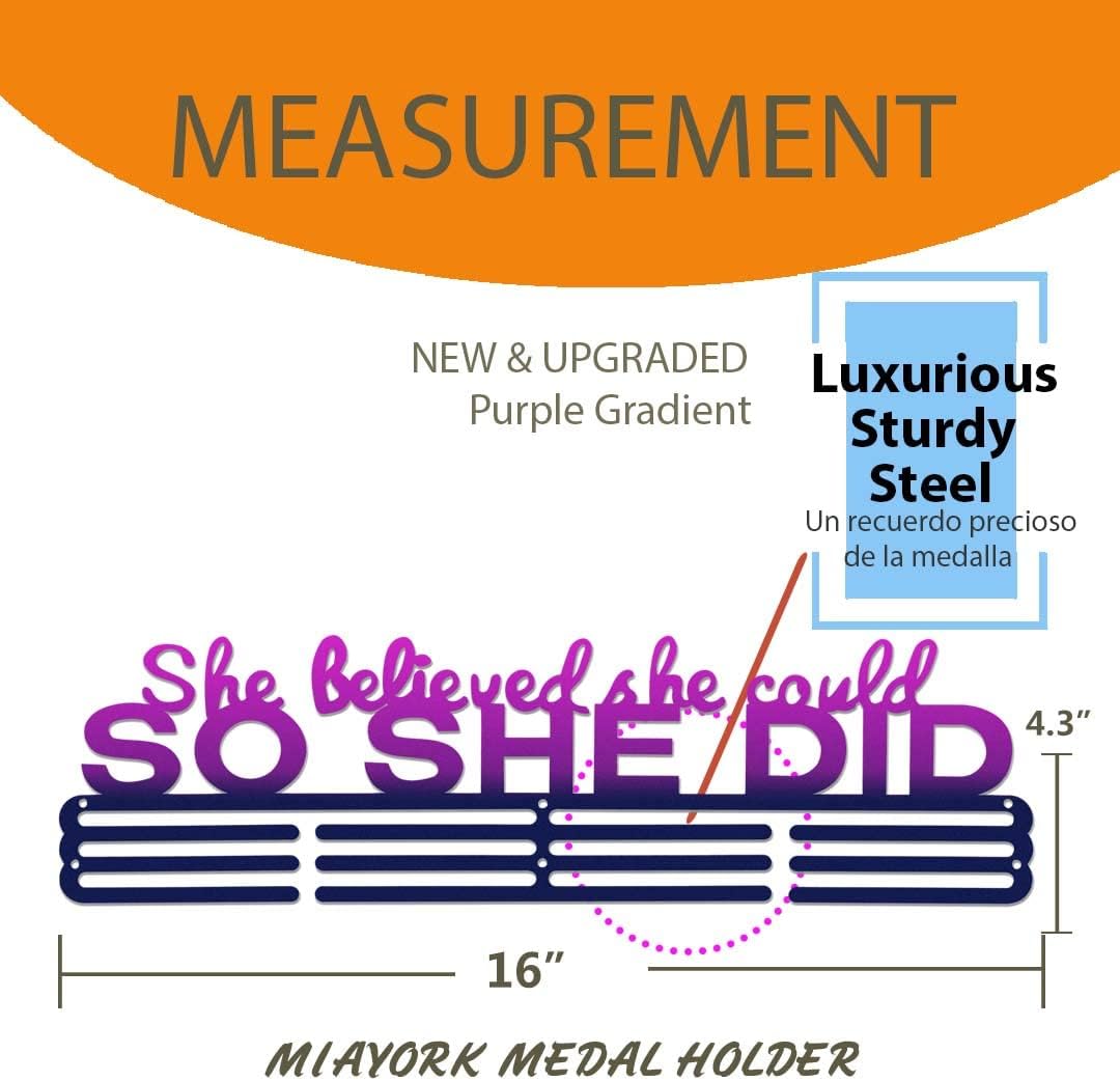 Medal Hanger Display Upgrade-Medal Holder Wall Mount Easy to Install Race Runner for Your Medals