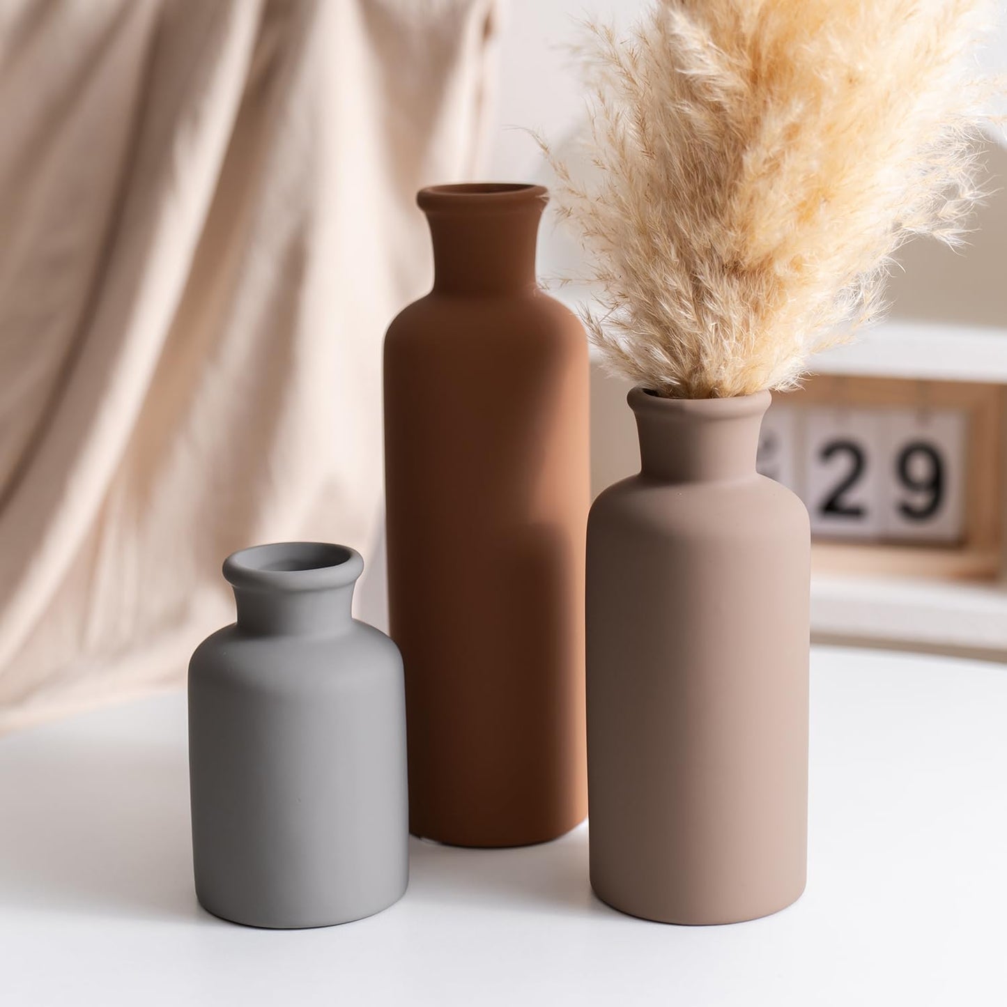 Ceramic Vase / Coffee Mix Set - Gray#2 / Set of 3