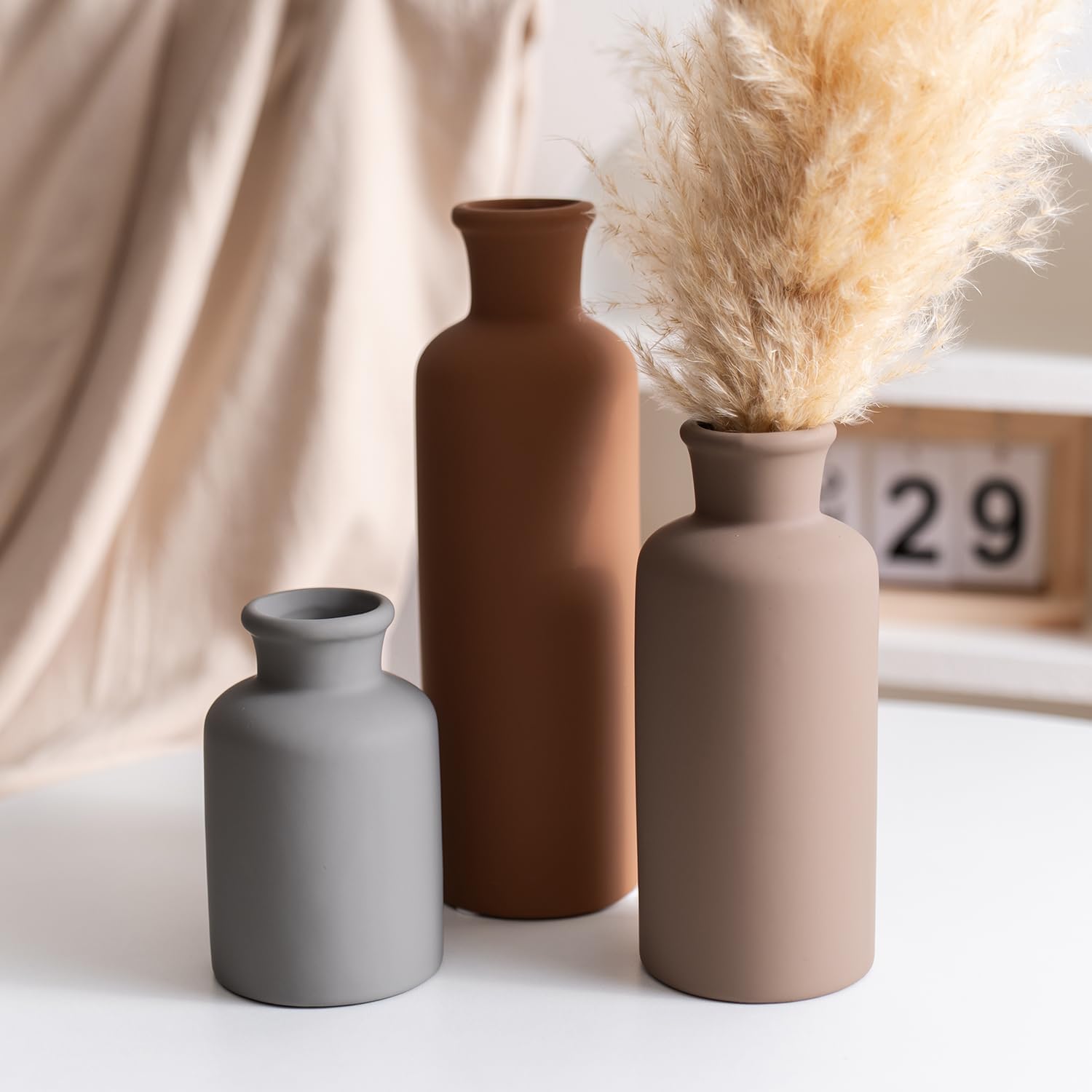 Ceramic Vase / Coffee Mix Set - Gray#2 / Set of 3