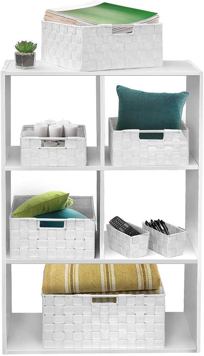 Linen Closet Organizers and Storage / 7 Piece - White / Set of 7