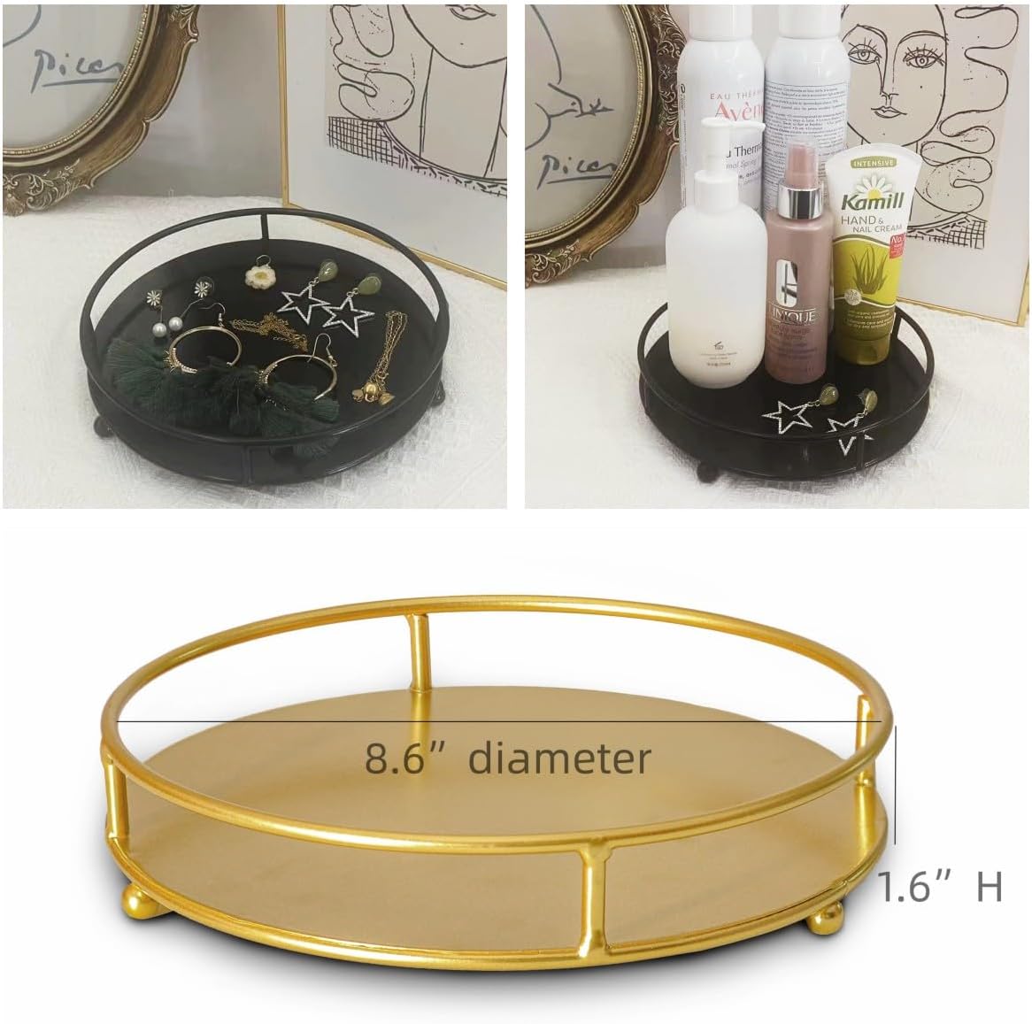 Candle / 8"small-gold / Set of 8