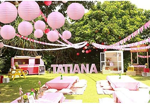 BEISHIDA Pink Paper Lanterns 10Pcs 4/6/8/10/12 Inch Round Chinese Lamp