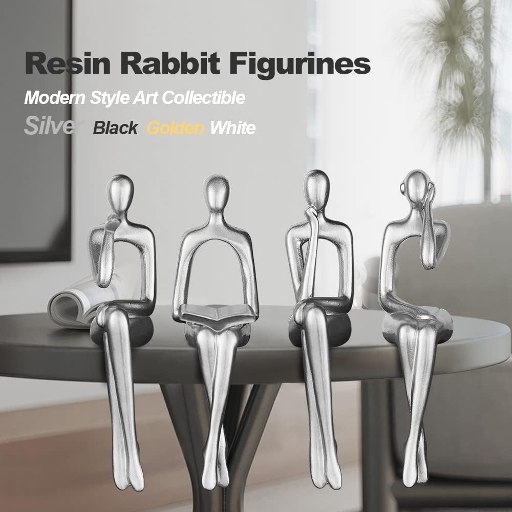 Statues / Accent Decor Thinker Statuem / Silver