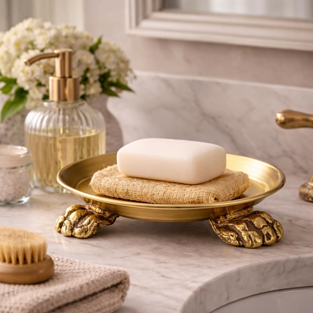 Clawfoot Candle Dish / Gold