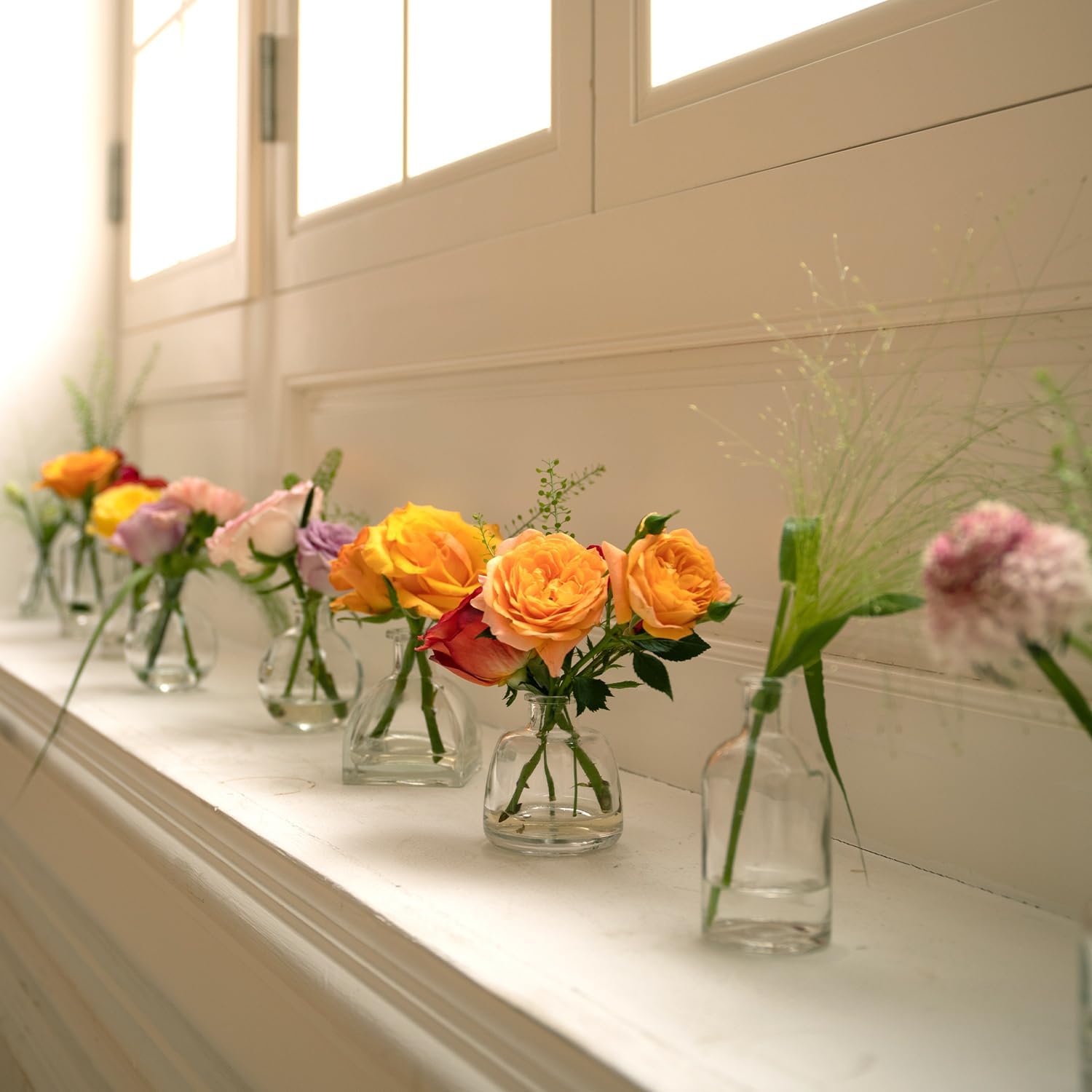 Glass Bud Vase in Bulk / Clear / Set of 24