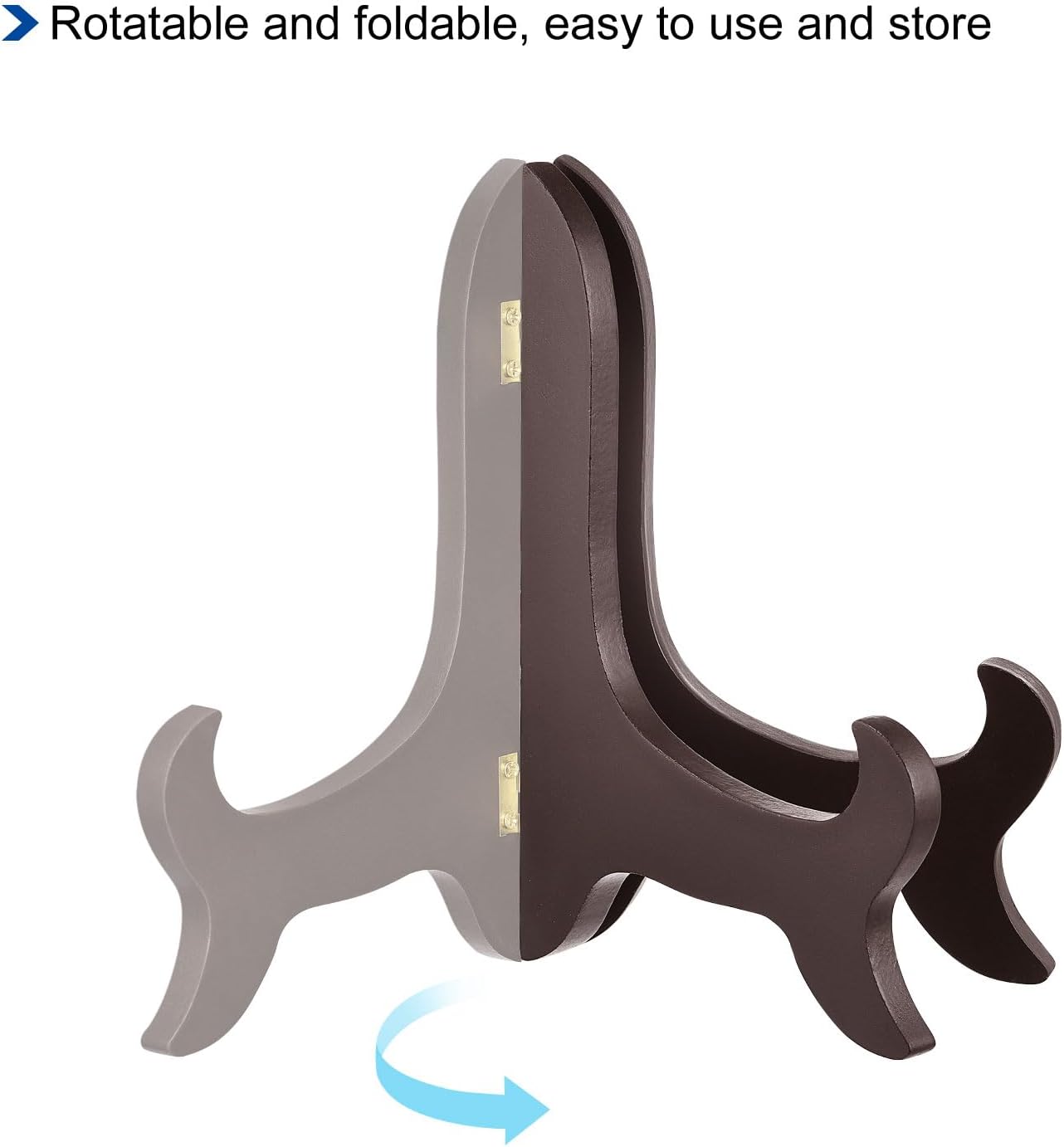Wooden Folding Display Stand for Decorative Picture Frame / Brown / Set of 8