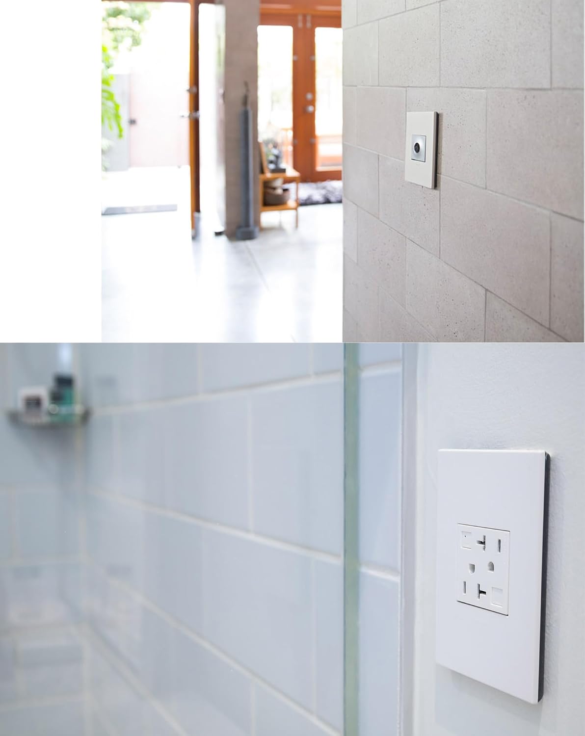 Legrand adorne Gloss White, 1-Gang Wall Plate, AWP1G2WH6 (White-on-Black Backer), 6 Pack