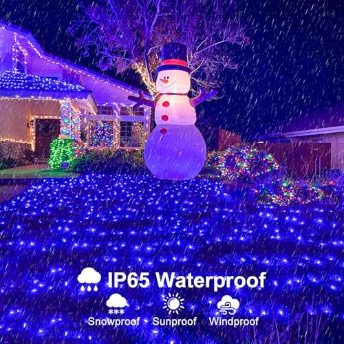 2 Pack Christmas Lights Outdoor, Total 200FT 600 LED Christmas Tree Lights