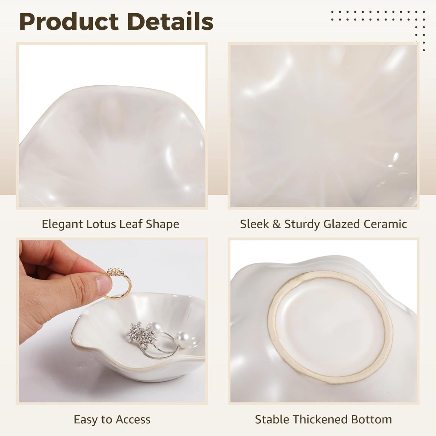 Small Trinket Trays / White / Set of 6