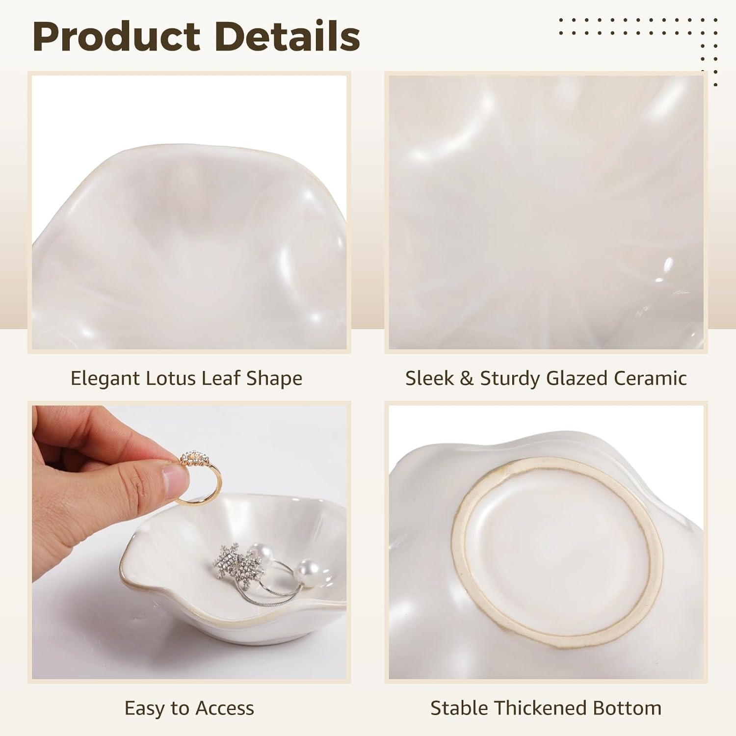 Small Trinket Trays / White / Set of 6
