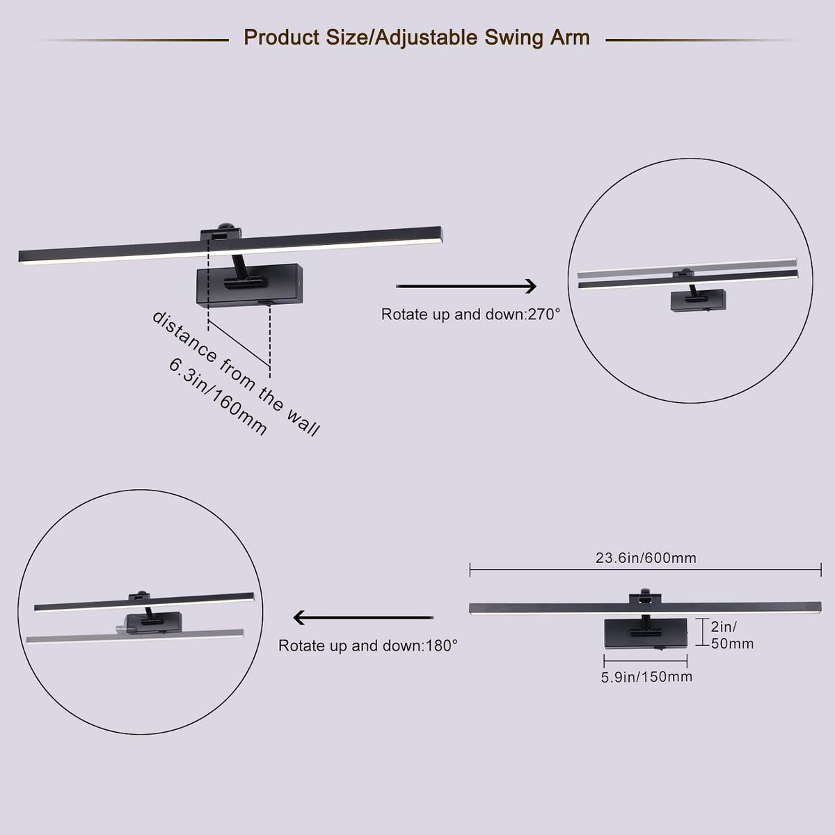 Battery Operated Picture Light with Remote,Wireless Dimmable Art Lights for Paintings Rechargeable Gallery Light
