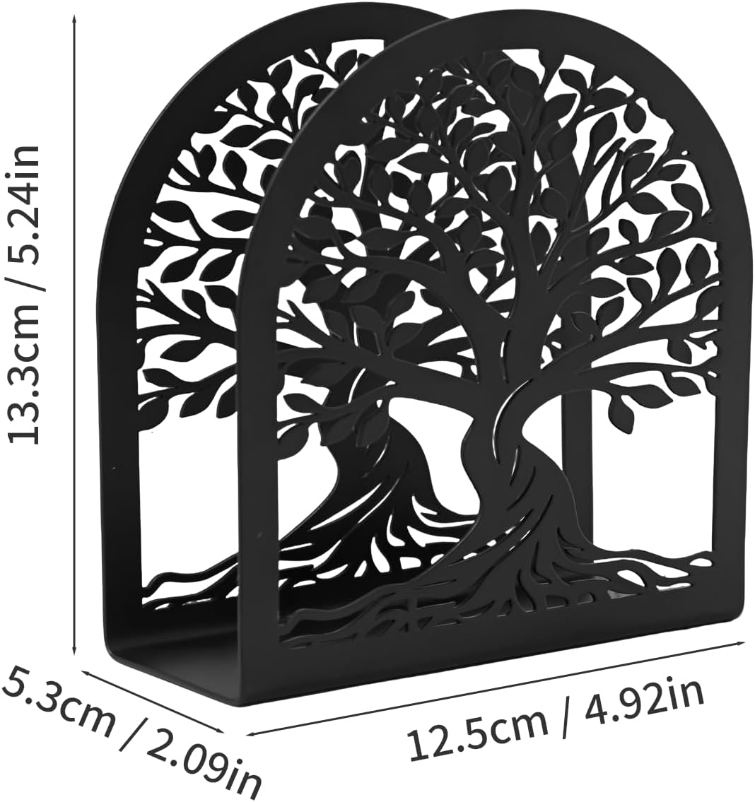 Napkin Holder / Tree of Life Decorative Metal Napkin Dispenser / Black