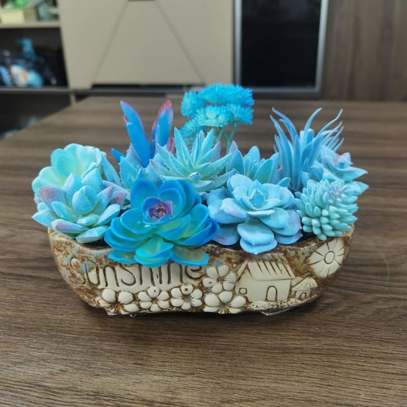 Artificial Air Plants that Look Real / Blue / Set of 12