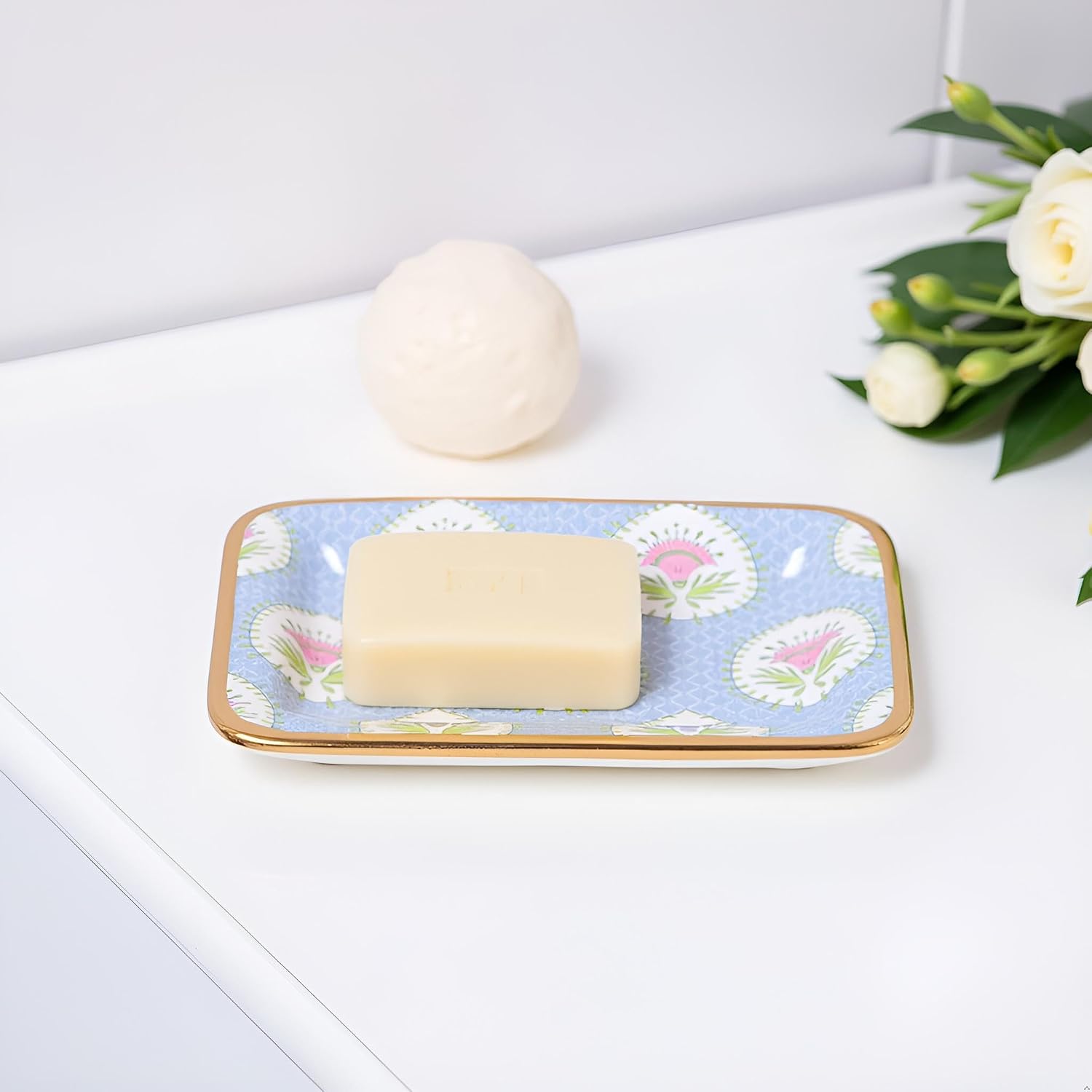 Jaye’s Studio Decorative Trinket Tray / Multicolor / Rectangular / Blue