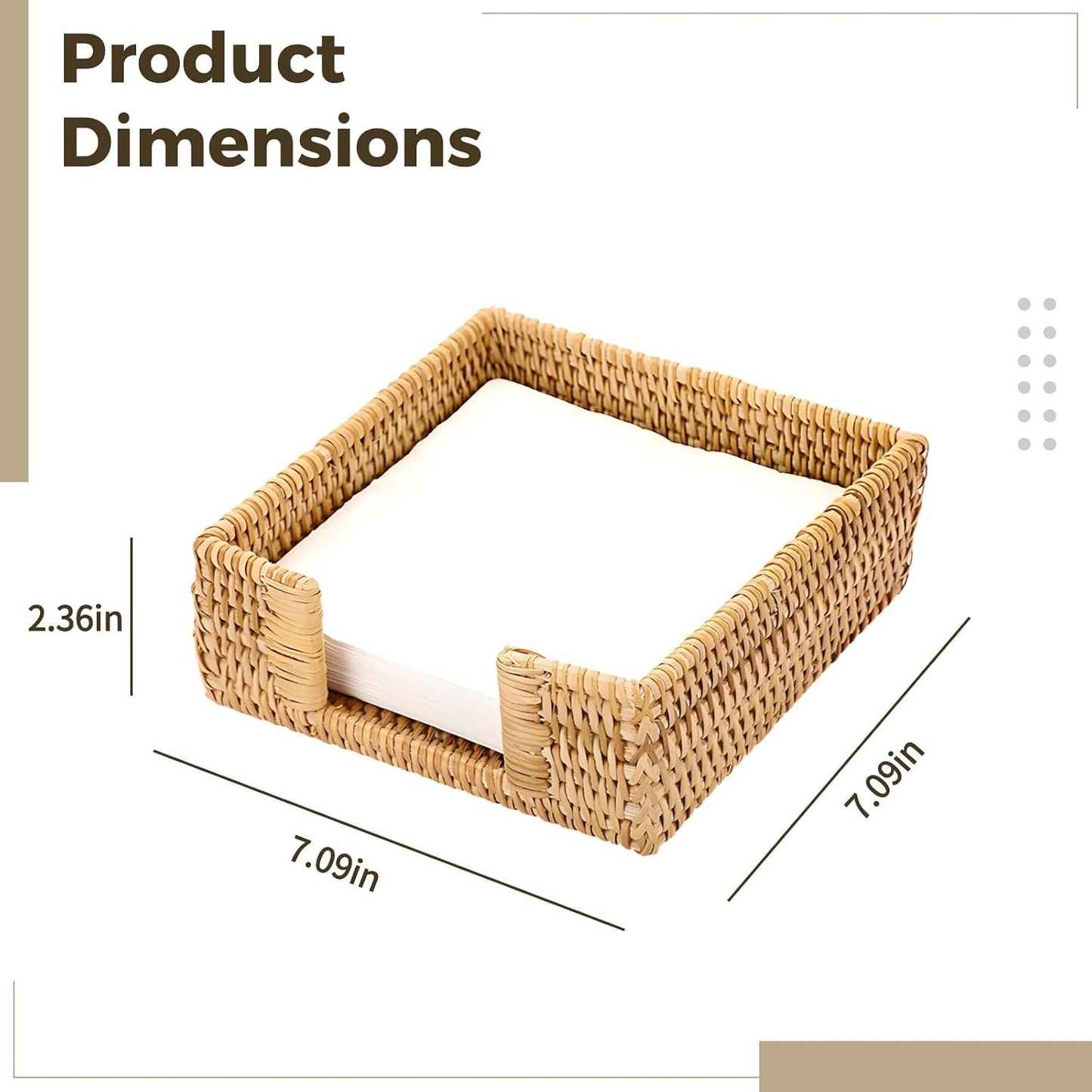 Rattan Napkin Holder / Natural