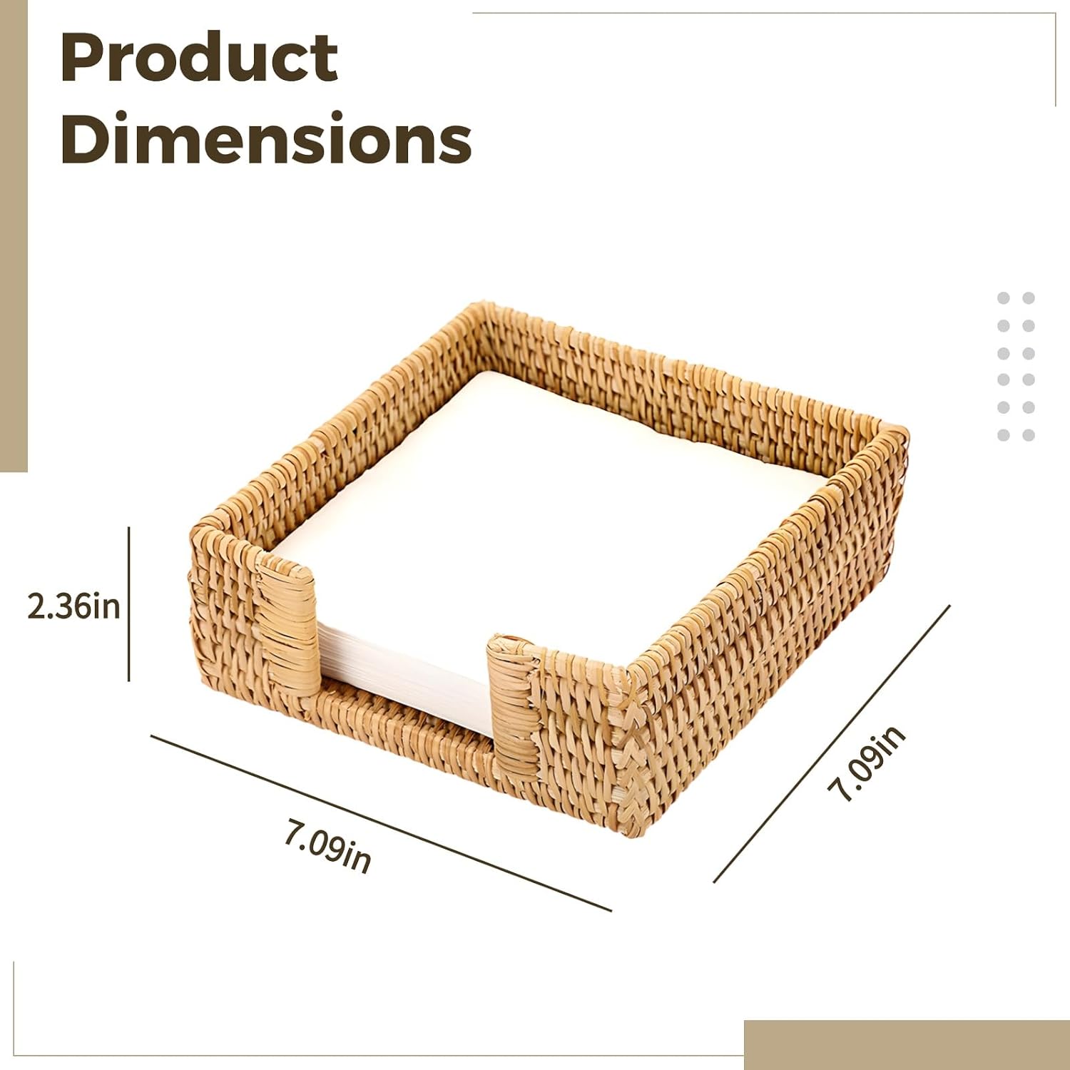 Rattan Napkin Holder / Natural