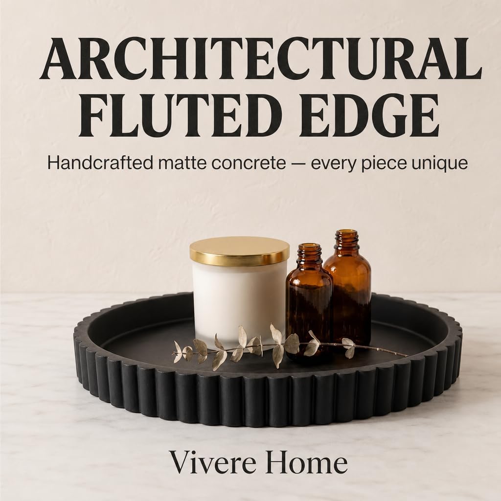 Round Coffee Table Tray / Black / Set of 11