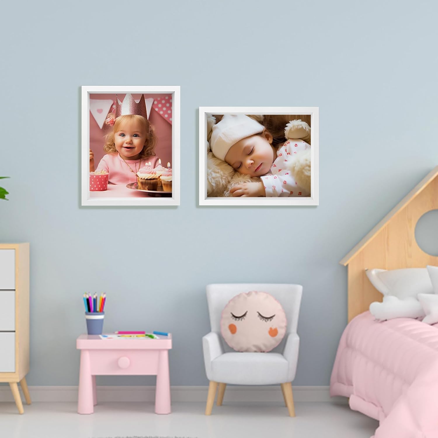 4 Pack 5 x 7in Shadow Box Frame, Shadow Boxes Display Cases with Adhesive Tape, Memory Box, 3D Picture Frame for Baby