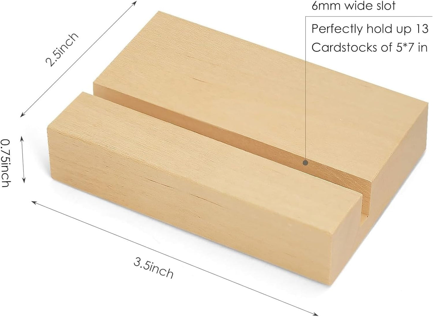 Wood Stand for Monthly Desk Calendar / 3.5" Birch / Set of 2
