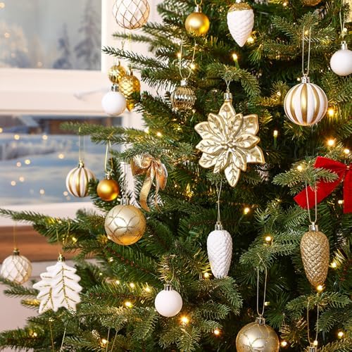 SHareconn 106 PCS Christmas Ball Ornaments for Christmas Tree Decorations
