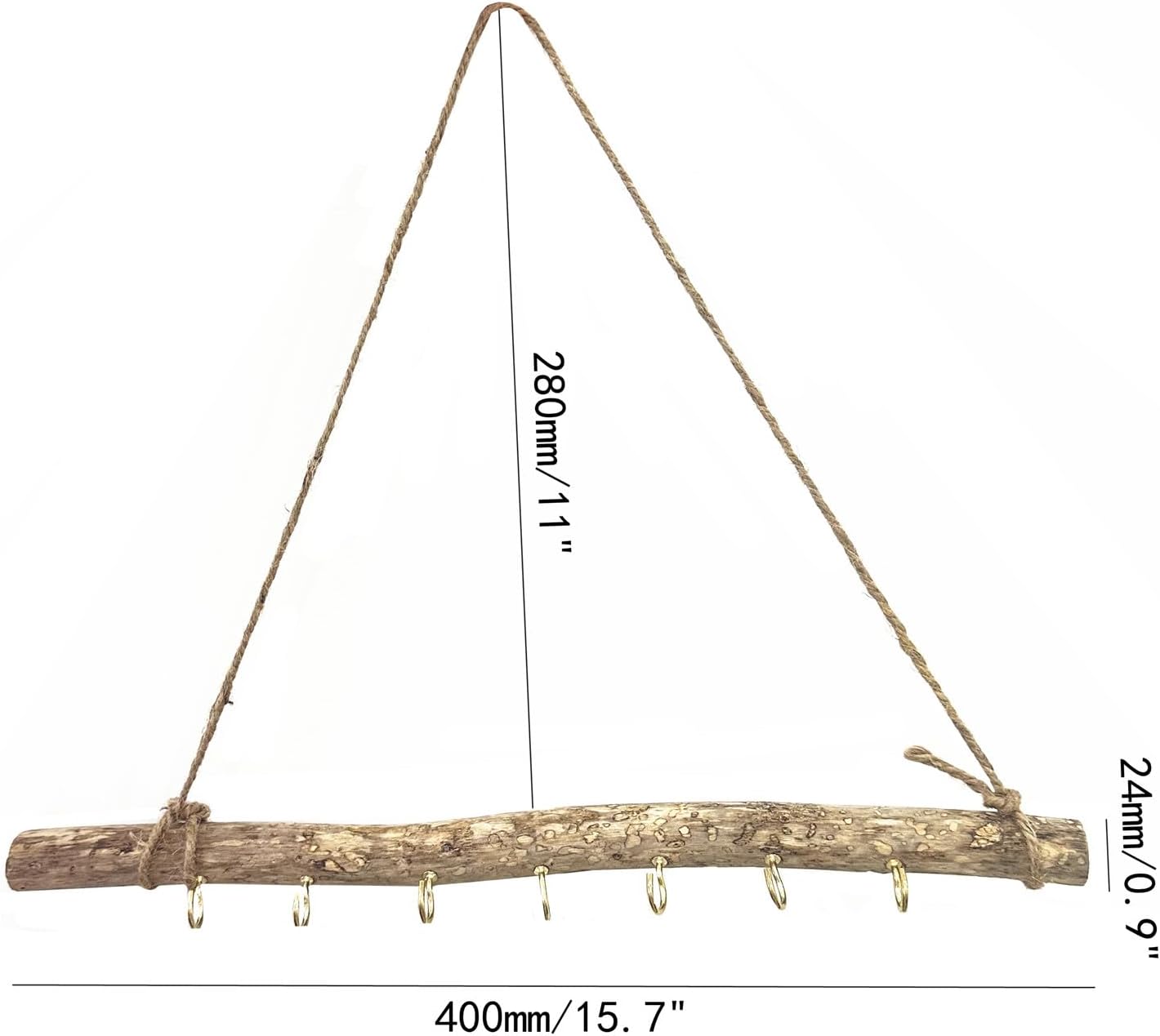 Decorative Floating Wall Shelves Coat Hooks Driftwood Branch Hook Branch Hanger / 7 Hook / Set of 2
