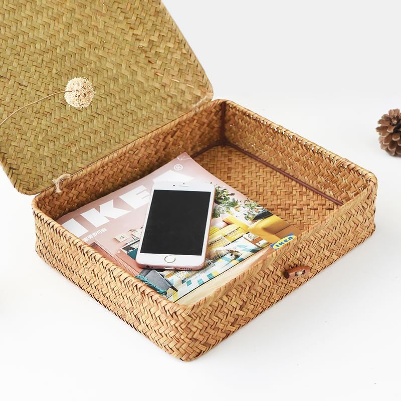 Flat Wicker Basket / Natural