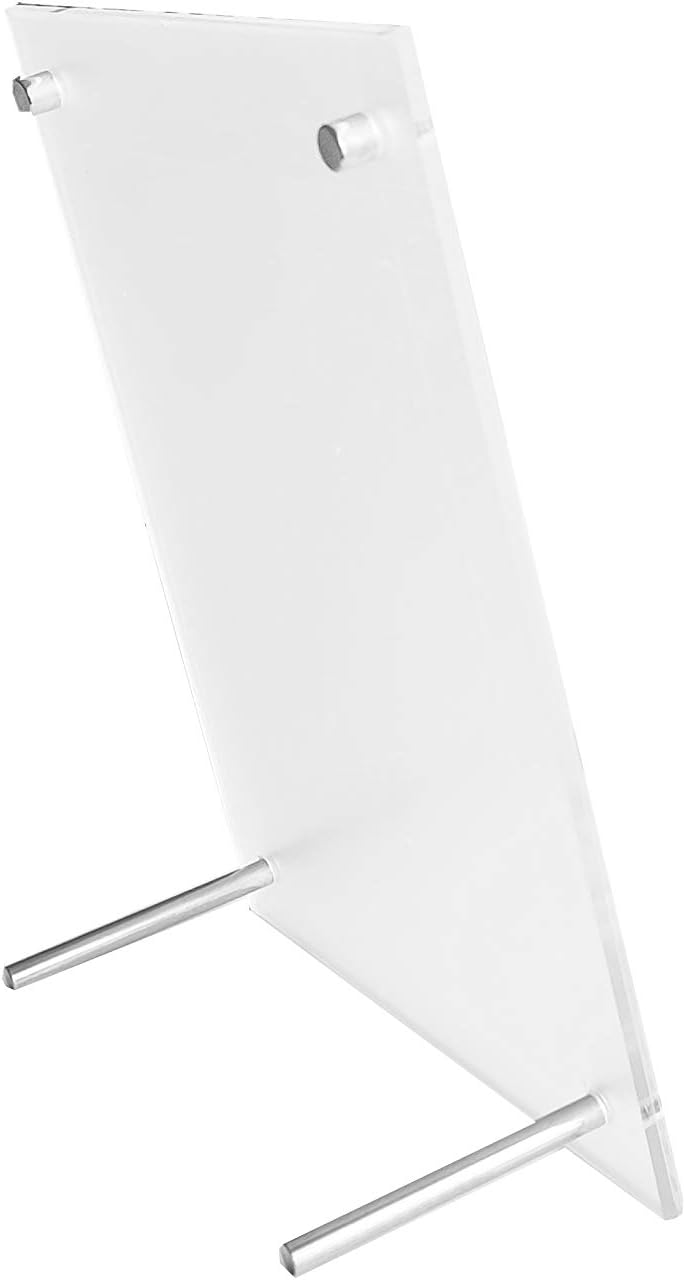 Frameless Tabletop Photo Frames Free Standing Acrylic Desktop Picture Frame / 11 x 14 / Clear