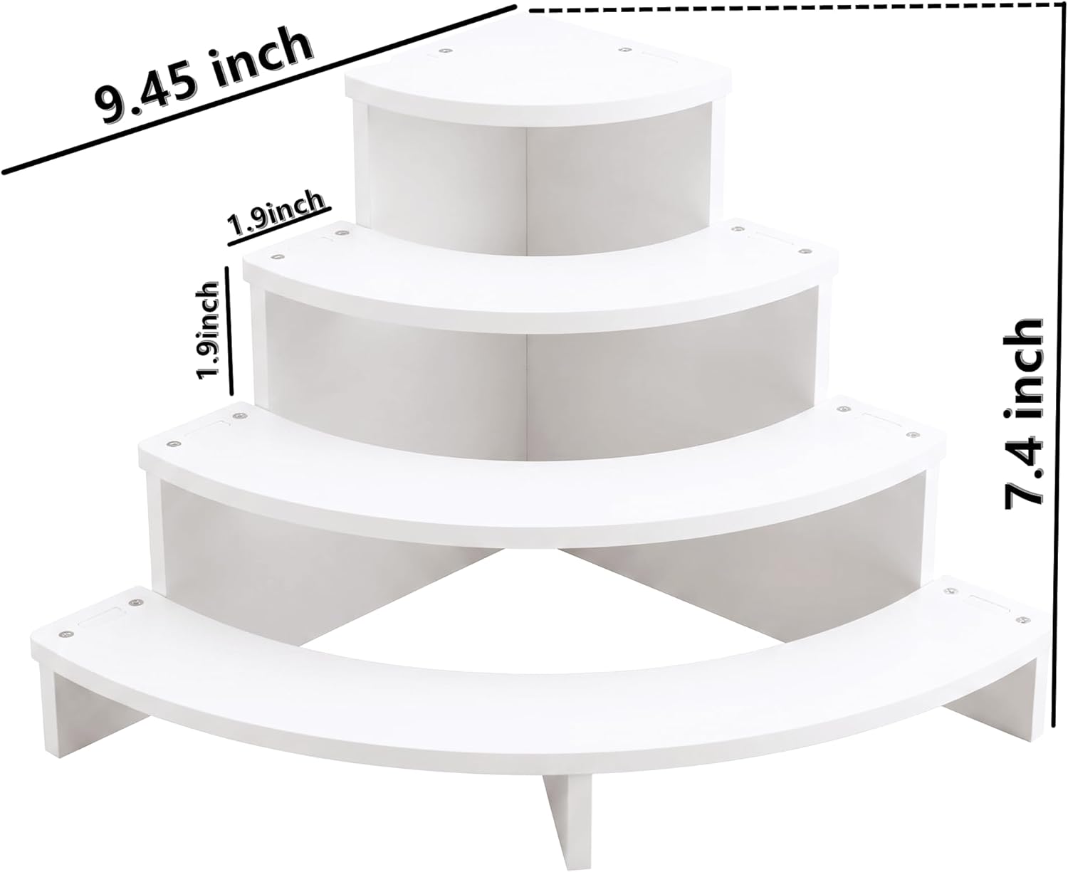 Tier Corner Shelf Display Riser for Figurines / Set of 2